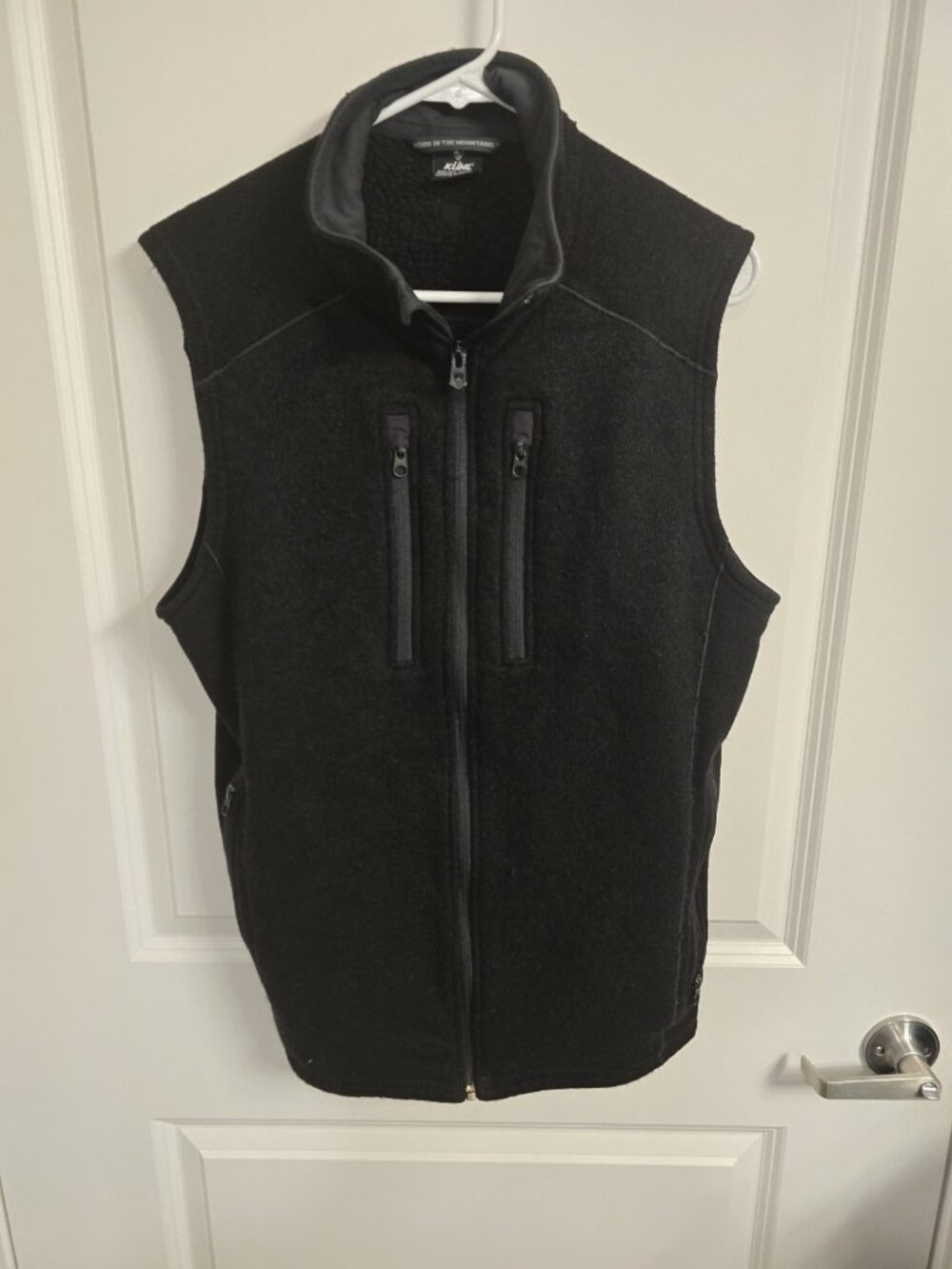 Kuhl Interceptr Vest Mens Size L Black Fleece Full Zip Pockets Outdoor Hiking